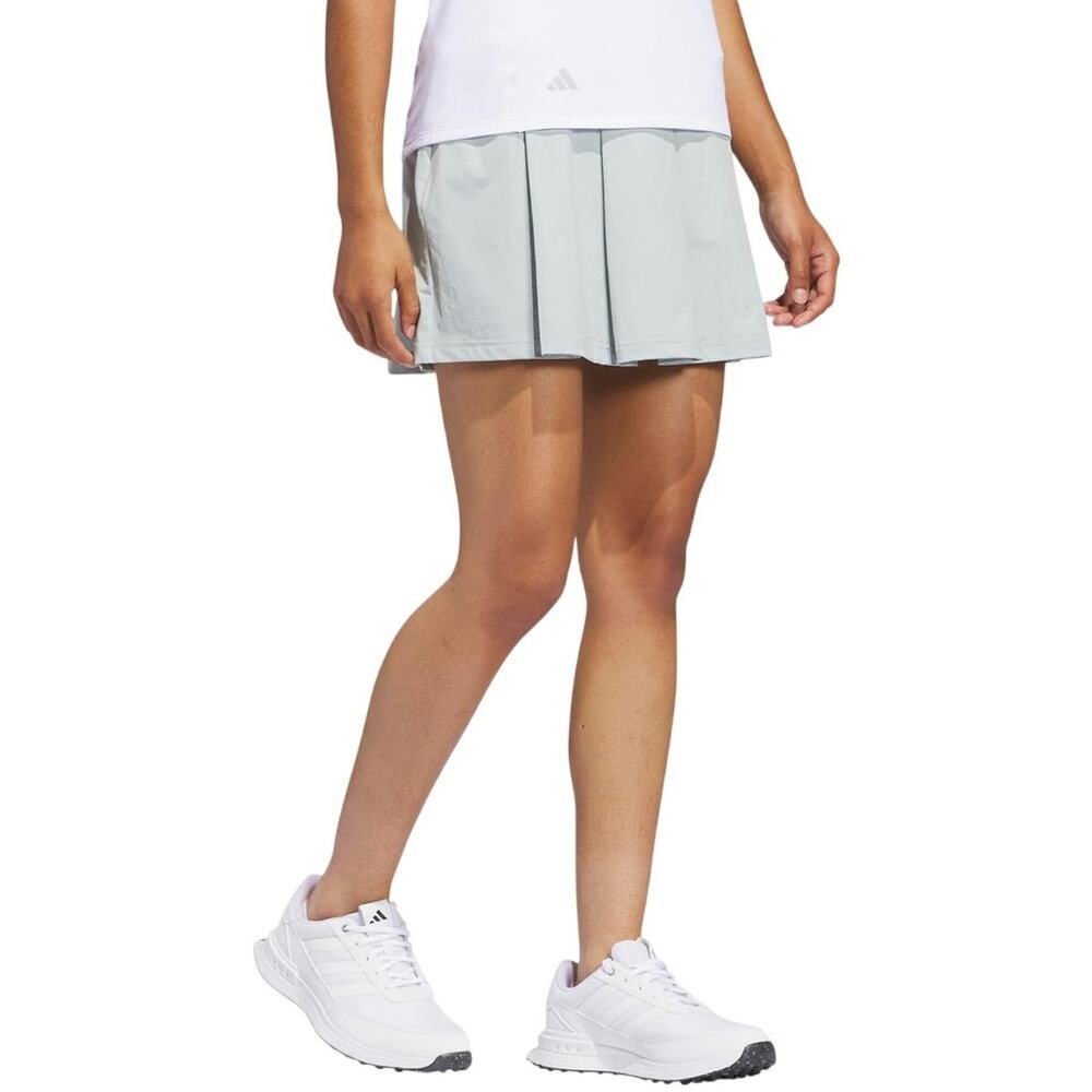 Adidas Womens Ultimate365 Tour Twist Knit Pleated Skort Silver Size Large Golf